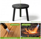 Delma Wood Plant Stands 3-Pack Indoor, Plant Stool, Black - Image 7