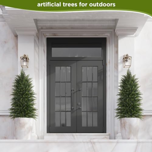4 ft Artificial Topiary Cedar Trees Set of 2 for Outdoor - Image 5