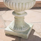 Garden Urn Planter, 17.3 x 24 Inch, White - Image 5