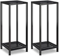 2-Pack Plant Stand Indoor Outdoor, Heavy Duty Wrought Iron Pedestal Stands by Lilybud--lily
