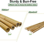 Jollybower 15pcs 3/4" D Thicker Heavy Duty Bamboo Stakes, 7FT Plant Stakes, Natural Garden Stakes for Tomato, Bean, Flowers,Trees Potted and Climbing Plant Support - Image 5
