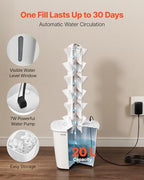 VEVOR Hydroponic Tower, 30 Pods 6 Tiers Hydroponics Growing System Kit with App Control, Vertical Home Garden with 20L Water Tank & Pump, Planter Germination Kit for Indoor Herbs, Fruits, Vegetables - Image 3