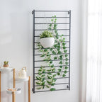 MyGift Matte Black Metal Garden Trellis Wall Mounted Plant Support - Image 2