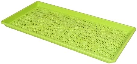 SUNPACK 10" x 20" Heavy Duty Mesh Plastic Seed Starting Tray, Lime Green, 1" (Pack of 10) - Ensures Water Drainage and Aeration, Perfect for Greenhouses or Indoor Gardening - Image 2