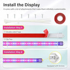 iPower 2Pack 60W LED Grow Lights with Full Spectrum Plant Growing Light Strips for Indoor Plant with Auto ON/Off 3/9/12H Timer, 10 Dimmable Levels 48 LEDs Per Tude, 4 Tubes, Red&Blue - Image 3