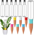 SiliFine 6 Sets Terracotta Watering Spikes,Clear and Mixed Color by SiliFine