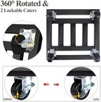 Heavy Duty Plant Caddy with Wheels, 12'' Rolling Plant Stand, 2 Pack, Black - Image 4