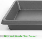 Square Plant Saucer 14 Inch 2 Pack, 6 8 10 12 13 16 18 20 Durable Plastic Plant Trays for Pots-Indoor Outdoor, Durable and Thicker Large Plant Drip Trays, Flower Planter Saucers for Potted Plants - Image 4