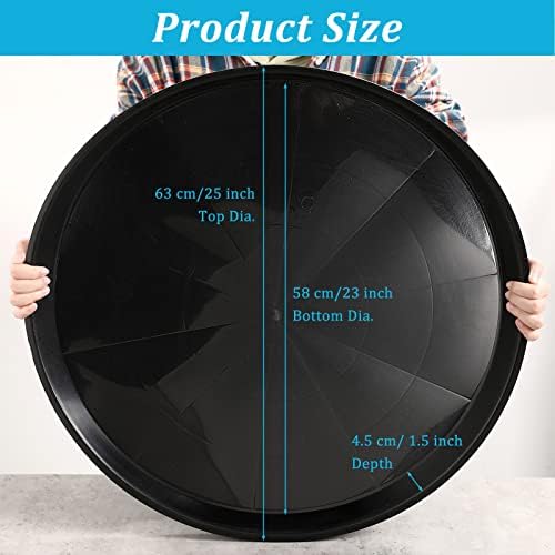Eccliy 6 Pack Plastic Plant Saucer, Round, 25 Inch, Black - Image 2