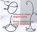 14.2 Inches Tall Iron Ornament Display Stand with Double Hooks, 【6 Pack】, Black Pothook Stand, Tabletop Ornament Hanger for Hanging Air Plants, Glass Terrariums, Planters, Pictures & Globes, Sturdy Balanced Tabletop Decor for Home Office Party Wedding ... - Image 5
