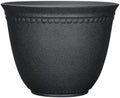 18-inch Black Regeneration of Resin Flowerpot with Drainage Holes is Simple and Modern for Indoor and Outdoor use. by Unknown