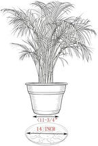 4 Pack 14 inch Metallic Bronze Plastic Plant Saucer - Image 6