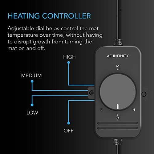 AC Infinity SUNCORE A3X2, Seedling Mat 10" x 20.75" Heat Control, Two-Pack - Image 3