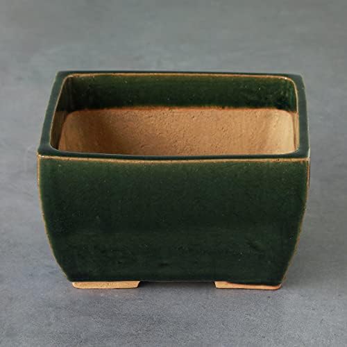 Wazakura Tokoname Series Small Handmade Rectangular Olive Green Glazed - Image 5