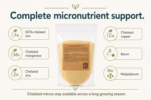 Greenway Biotech, Inc. Cucumber Fertilizer 8-16-36-100% Water Soluble Plus Chelated Micronutrients Suitable for Soil, hydroponics, and aeroponics - 2 Pounds (Makes ~400 Gallons) - Image 5