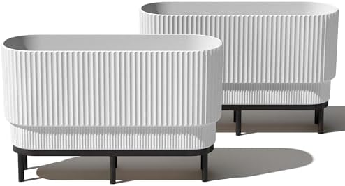 Veradek Demi Series Raised Long Planter - Wide Planter with Stand by VeradekOutdoor