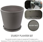 Kozyard 4Packs Round Planter Indoor Outdoor Plant Pots - Image 3