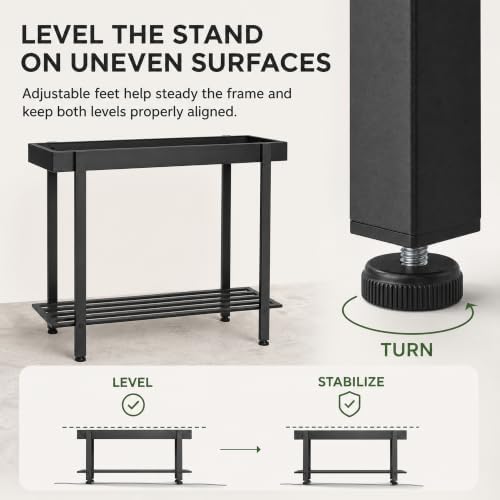 Honla 2 Tier Metal Plant Stand,Indoor Outdoor Plant Table for Window,Black - Image 6