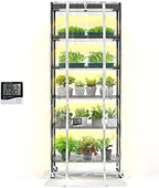 Bstrip 6-Tier Indoor Greenhouse with Grow Light, 29.5x13.8x71in by Bstrip