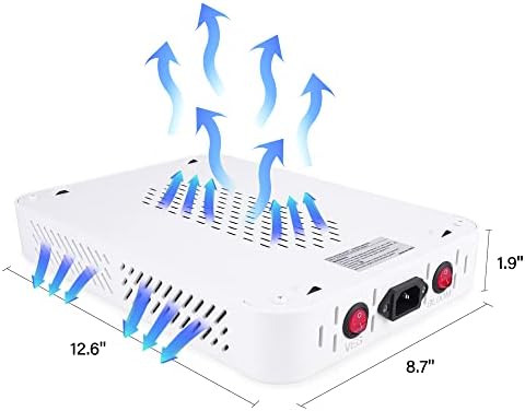 Beelux 1000w LED Grow Light for Indoor Plants Full Spectrum, Upgrade Dual Chips and Dual Switch Plant Grow Lights for Seed Starting Veg and Flower Greenhouse (Actual Power 100W=1000W HPS) - Image 5