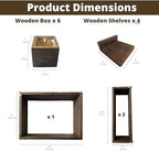 LaLaGreen Wooden Floating Shelves (13-Piece Set) Indoor Wall Mounted Plants - Image 4