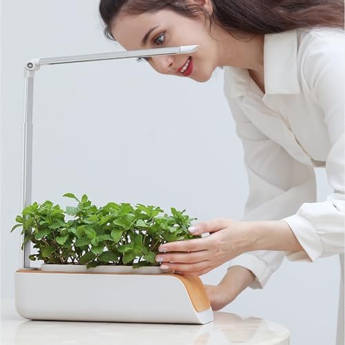 Automated Plant Growing Set with Full Spectrum Lighting and Height Adjustable Lamp for Vegetables Home Gardening Soil and Water Cultivation Planter - Image 4