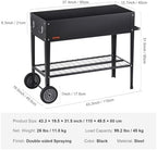 VEVOR Raised Planter Box with Legs and Wheels, Larger Size 43.3x19.5x31.5 Outdoor Elevated Garden Bed On Wheel, Metal Planting Boxes for Growing Flowers/Vegetables/Herbs in Backyard/Garden/Balcony - Image 7