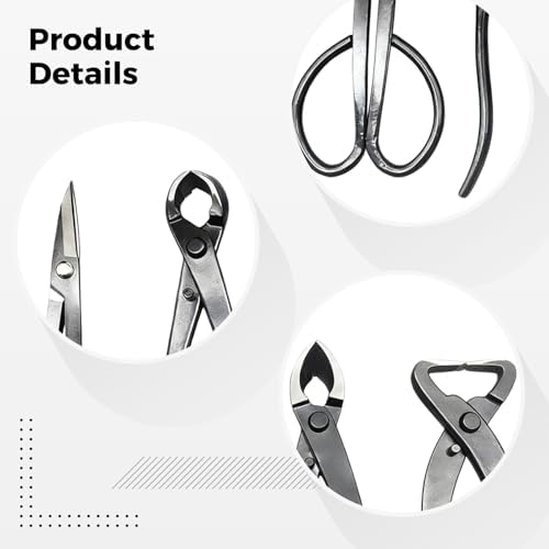 4 Pcs Bonsai Tool Kit, Carbon Steel Black Coated Gardening Tool Set, 7.7-8.3 In Tools, Includes Cutter, Root Cutter, Scissors, For Beginners - Image 5