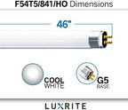 LUXRITE F54T5/841/HO 54W 46 Inch T5 Fluorescent Tube Light Bulb, 12-Pack - Image 3