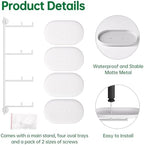 Rotating Window Shelves for Multiple Plants Indoor,4-tier Metal Corner White Plant Stand Holder Floating Hanger Shelf for Wall，Windows Sill Gifts for Planter Lover to Enhance Home Decor - Image 5