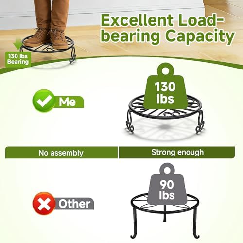 NSYOOMH 3-Pack Sturdy Plant Stand for Outdoor Indoor,Potted Plant Riser 11" - Image 5