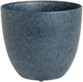 Root & Vessel Bola Round Planter, Self-Watering Outdoor & Indoor Planters, Shimmery Metallic Finish, Eco-Friendly Organic Fiber & Plastic Material, Navy Blue, 13" by Root+%26+Vessel
