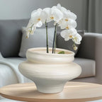Ceramic Plant Pots 11 Inch - Bonsai Large Planters for Indoor Plants with Drainage Hole, White Planter for Home Garden Patio Office, Gift for Women Men - Image 4