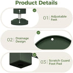 Bamworld Corner Plant Stand Indoor Outdoor Tall Metal Flower Pot Stands - Image 6