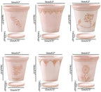 Flower pots Vintage Cameo Red Terracotta Planter Outdoor Indoor(F) - Image 2