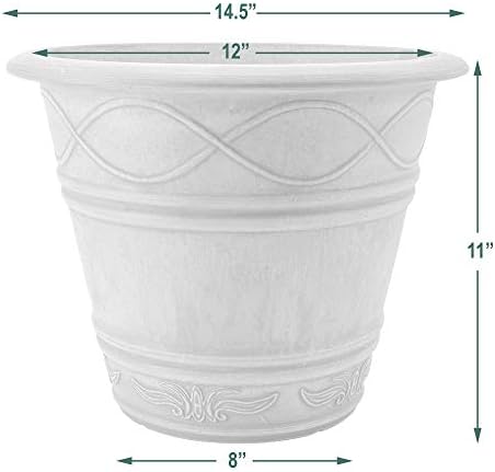PSW Pot Collection Western Weave Planter Pot for Indoor and Outdoor Plants and Gardens, 14.5-inch, Taupe - Image 5