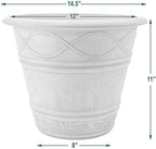 PSW Pot Collection Western Weave Planter Pot for Indoor and Outdoor Plants and Gardens, 14.5-inch, Dark Charcoal - Image 5
