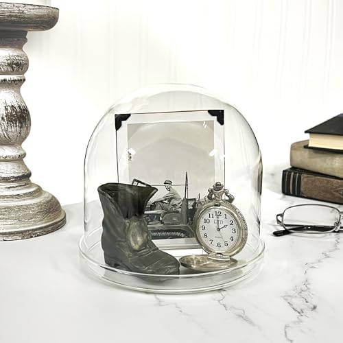 Plymor 5.5" x 5.5" Glass Display Dome Cloche (Clear Glass Tray Base), Pack of 4 - Image 2