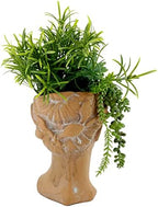 Greek Goddess Planter Lady Head Bust Terracotta Flower Pot, Indoor Outdoor 8.5" - Image 6