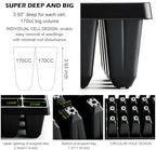 RooTrimmer 10 Pack 40 Cell Seed Starter Trays - Extra Deep 3.9" Plastic Nursery Trays, 20" x 10"，Fits Standard 1020 Flats, for Planting Seedlings, Propagation, Seed Germination and 1020 Flats Inserts - Image 5