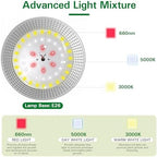 Outdoor Grow Lights with Timer, Full Spectrum Greenhouse Grow Lights with Timer, IP65 Waterproof String Grow Light Outdoor, UL Certified Daisy Chain LED Grow Light, 41FT - Image 4