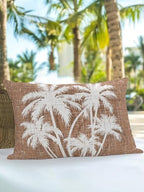 Throw Pillow 12x20 Inch, Tropical Palm Tree Waterproof Outdoor Pillow Covers for Patio with Insert, Vintage Brown Exotic Botanical Plants Decorative Pillowcase Cushion for Couch, Sofa, Bed, Garden - Image 7