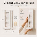 Farmhouse Wall Candle Holders Set of 2, White Wood Shutter Decor - Image 3
