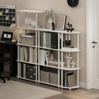 Furinno Turn-N-Tube Storage Shelves, 5-Tier Book Shelf, Corner Shelf, Toolless Open Shelves, for Organization and Storage, Living Room, Garage, Home Office, White - Image 2