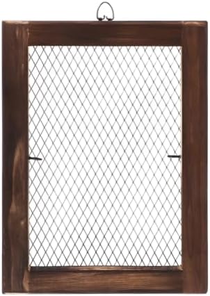 Levemolo Staghorn Fern Hanging Board Wall Mounted Planter for Indoor Plants Air Plant Holder with Wire Mesh Space Saving Wall Decor for Living Room Bedroom Kitchen 13.58 X 9.84 X 0.78 in by levemolo
