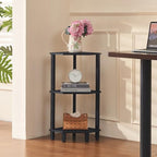 YUFAM 3-Tier Corner Shelf, Black - Image 5