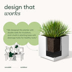 Veradek Block Series Cube Planter - Square Outdoor Planter - Image 4