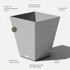 Veradek Pure Series Nobleton Planter - Tapered Square Outdoor Planter - Image 3
