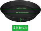 2 Pack of 25 26 inch Plant Saucer Round, 4.2" Depth Tray, Large Plant Saucers 24" 26" for Pots, Heavy Duty Plastic Flower Plant Water Trays for Indoors Outdoor, Plant Drip Trays (Black) - Image 2