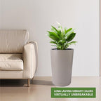 Dexceder 16x12 Self Watering Tall Planter (Taupe Matte) - Image 6